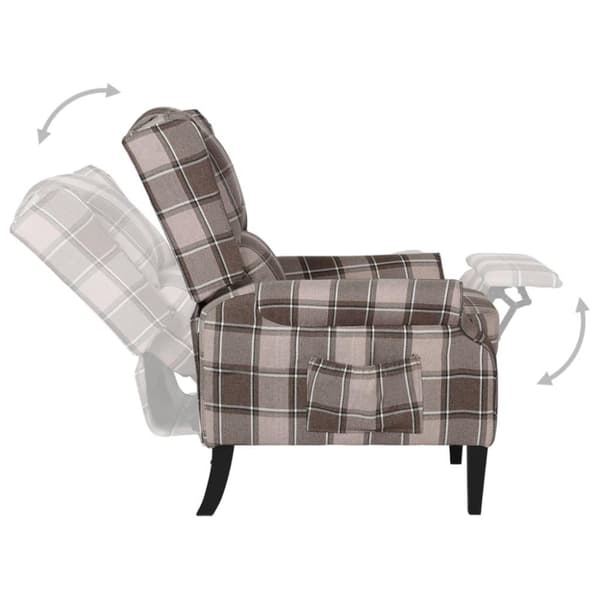 vidaXL Reclinerfåtölj beige tyg