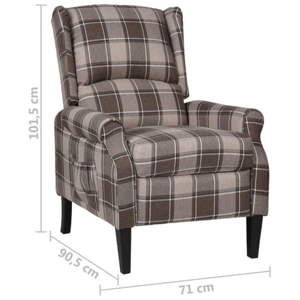 vidaXL Reclinerfåtölj beige tyg