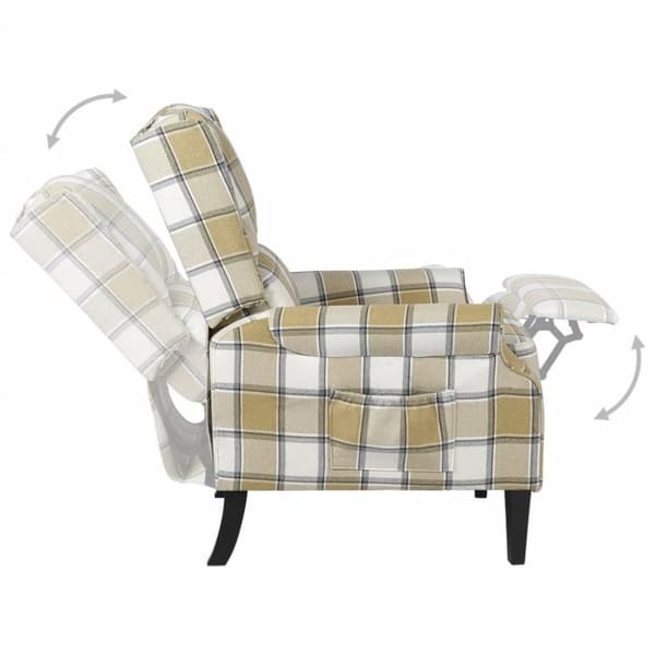 vidaXL Reclinerfåtölj grön tyg