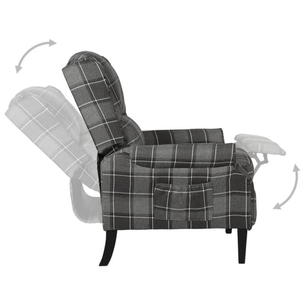 vidaXL Reclinerfåtölj grå tyg