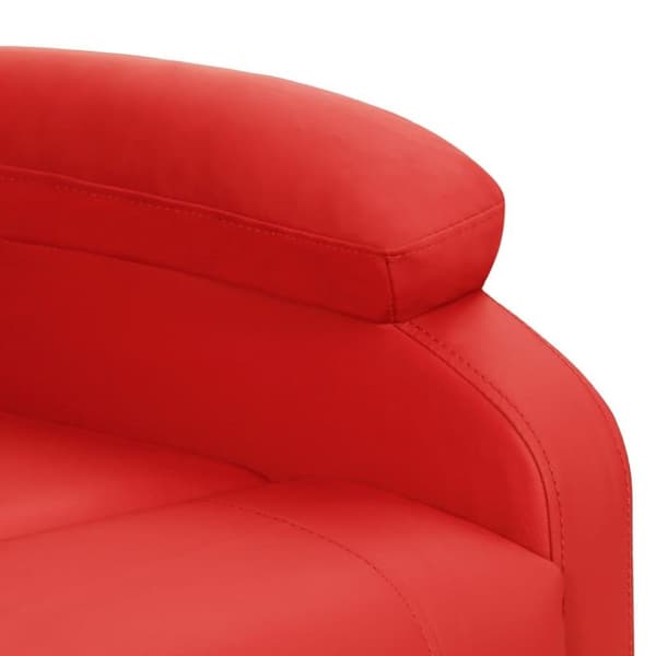 vidaXL Reclinerfåtölj med uppresningshjälp röd konstläder