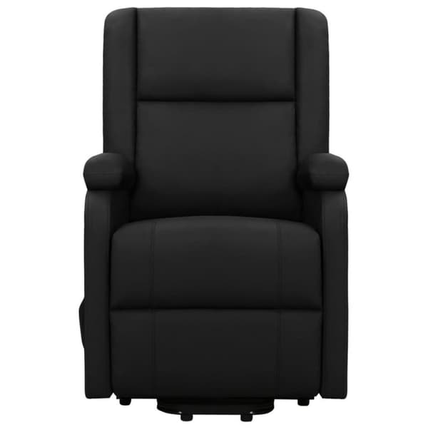 vidaXL Reclinerfåtölj med uppresningshjälp svart konstläder