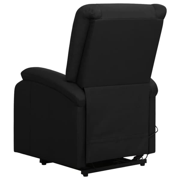 vidaXL Reclinerfåtölj med uppresningshjälp svart konstläder