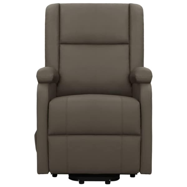 vidaXL Reclinerfåtölj med uppresningshjälp grå konstläder
