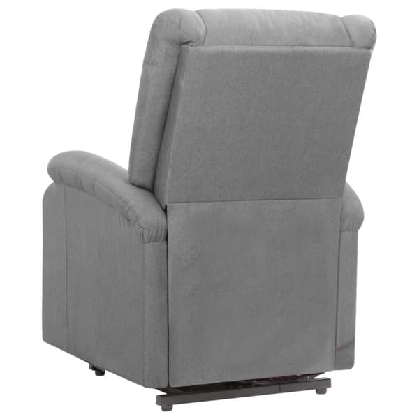 vidaXL Reclinerfåtölj med uppresningshjälp ljusgrå tyg