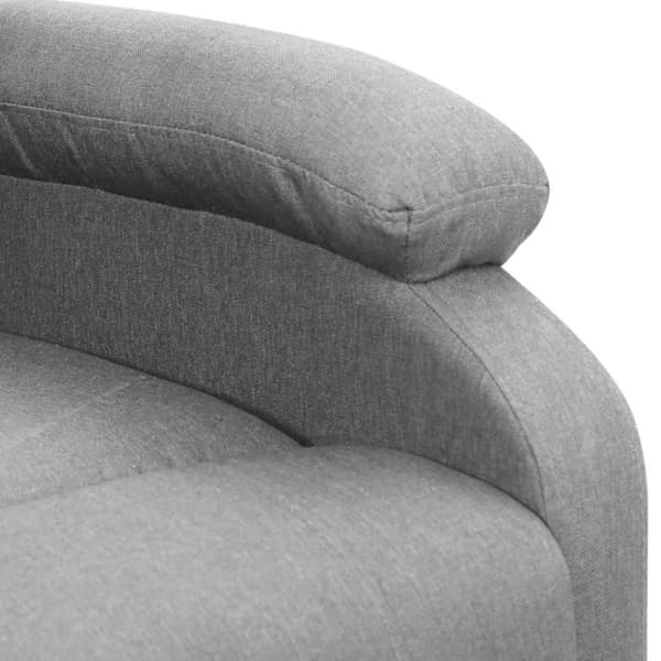 vidaXL Reclinerfåtölj med uppresningshjälp ljusgrå tyg