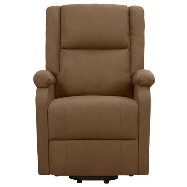 vidaXL Reclinerfåtölj med uppresningshjälp brun tyg