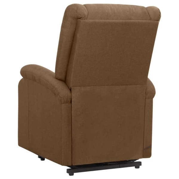 vidaXL Reclinerfåtölj med uppresningshjälp brun tyg