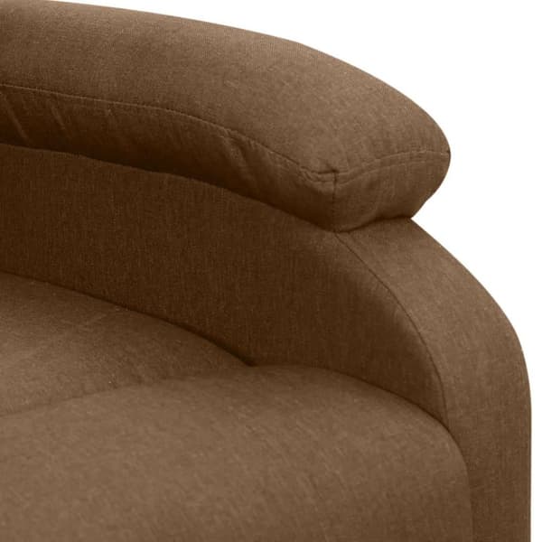 vidaXL Reclinerfåtölj med uppresningshjälp brun tyg