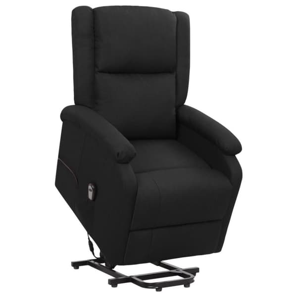 vidaXL Reclinerfåtölj med uppresningshjälp svart tyg