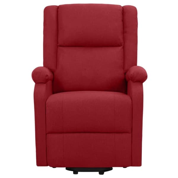 vidaXL Reclinerfåtölj med uppresningshjälp vinröd tyg