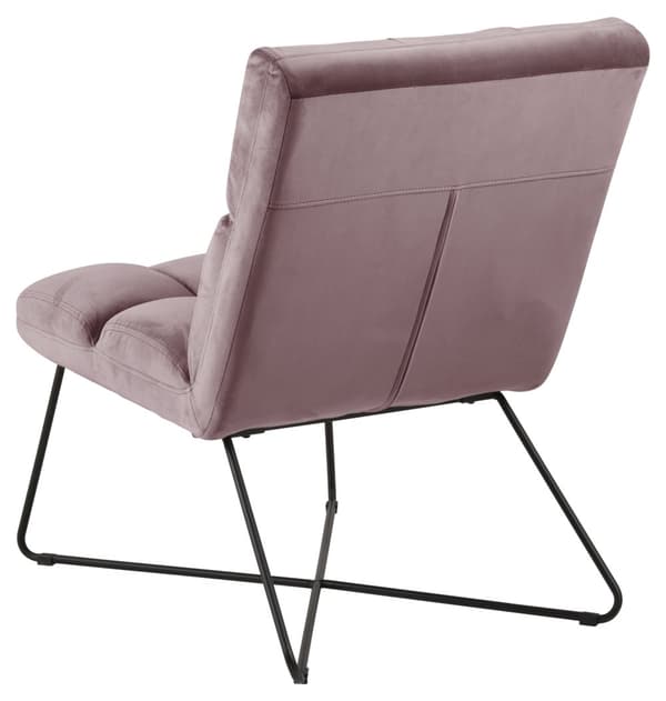Alba fåtölj , velour rosa.