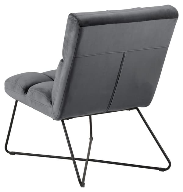 Alba fåtölj , loungestol velour grå.