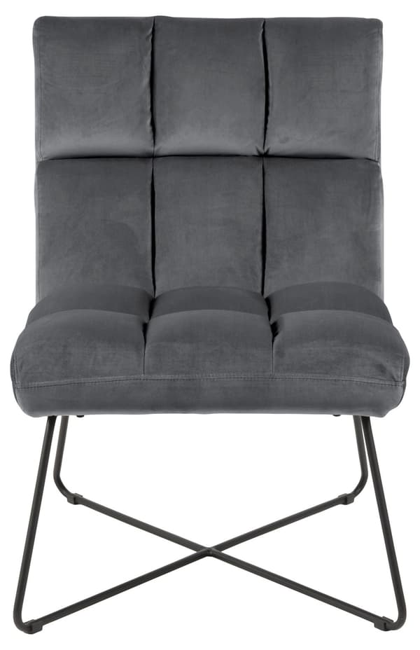 Alba fåtölj , loungestol velour grå.