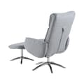 Miniatyrbillede 4 af 5: West recliner lænestol inkl. fodskammel i lys grå stof.