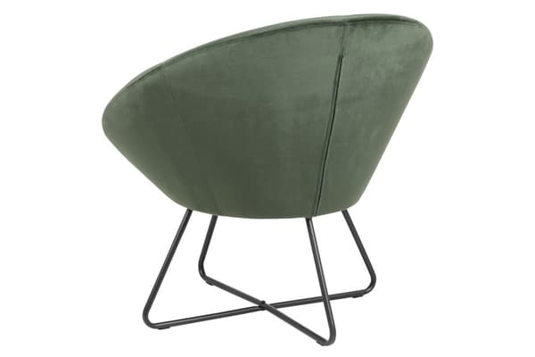 Cenna lenestol skoggsgrønn, metall svart.