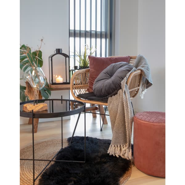 2 x Trish lenestol med pute, rattan natur.