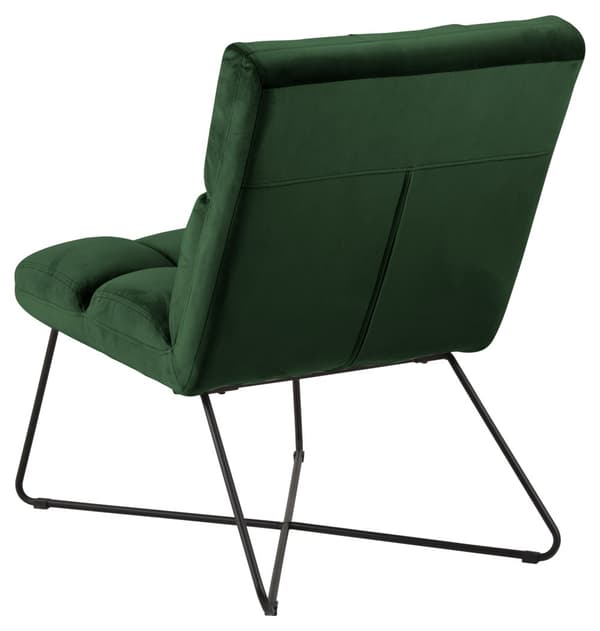 Alba lenestol , lounge stol velour grønn.