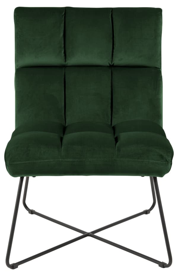 Alba lenestol , lounge stol velour grønn.