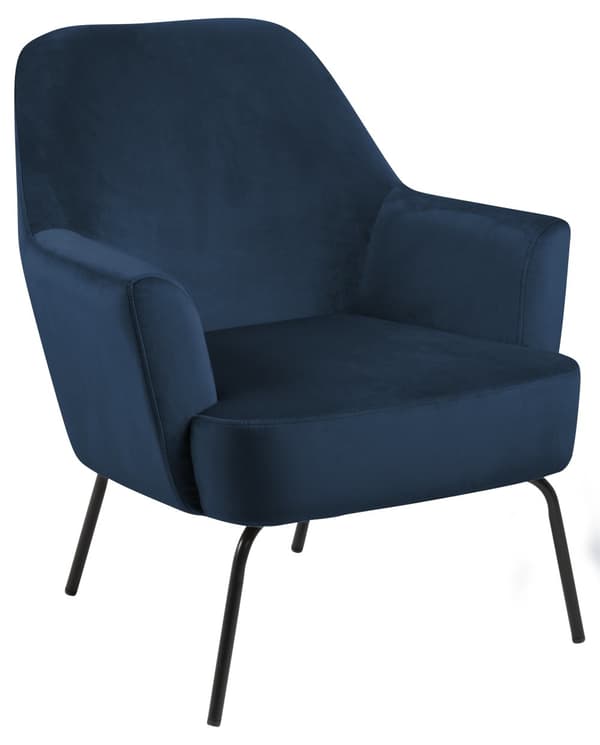 Melissa lenestol velour blå.