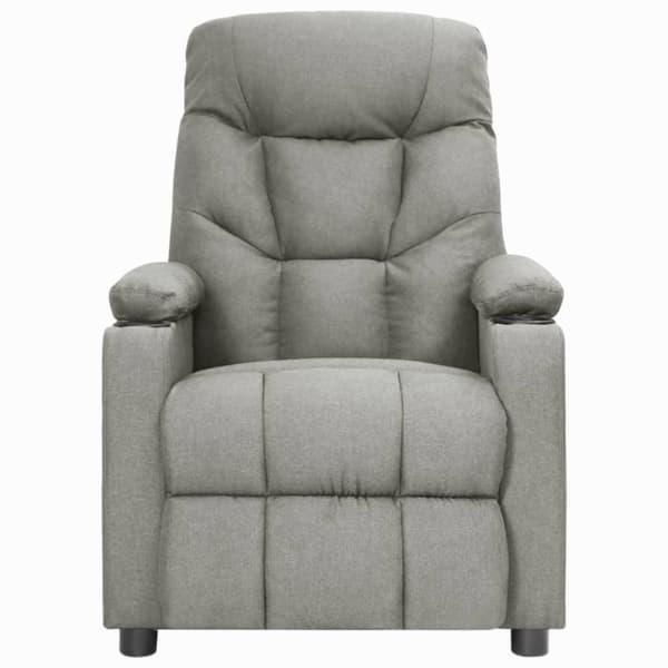 vidaXL Reclinerfåtölj ljusgrå tyg