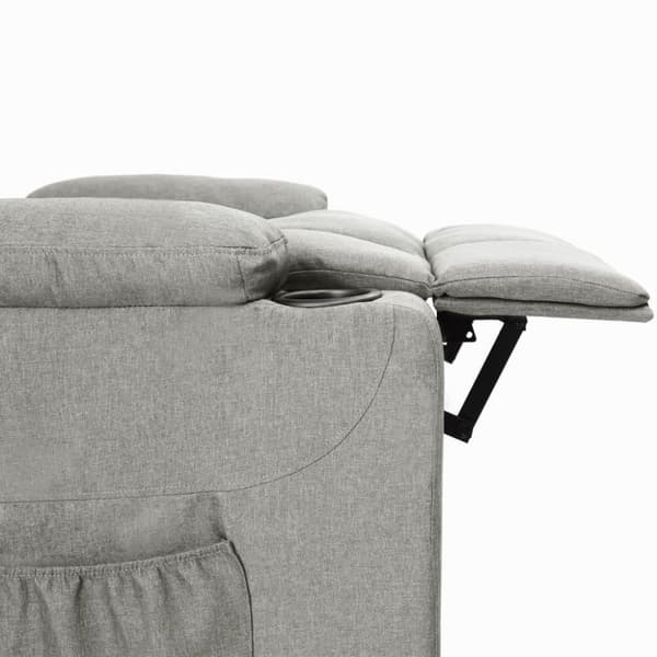 vidaXL Reclinerfåtölj ljusgrå tyg