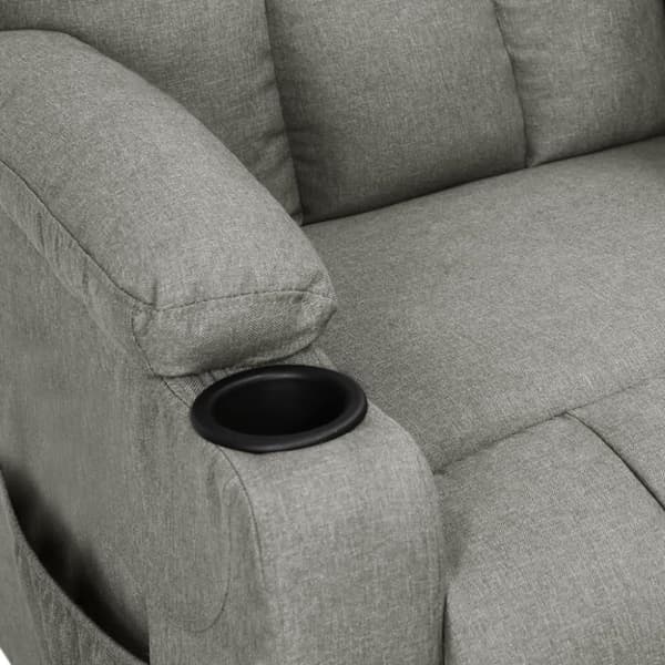 vidaXL Reclinerfåtölj ljusgrå tyg