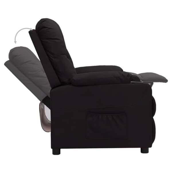 vidaXL Reclinerfåtölj svart konstläder
