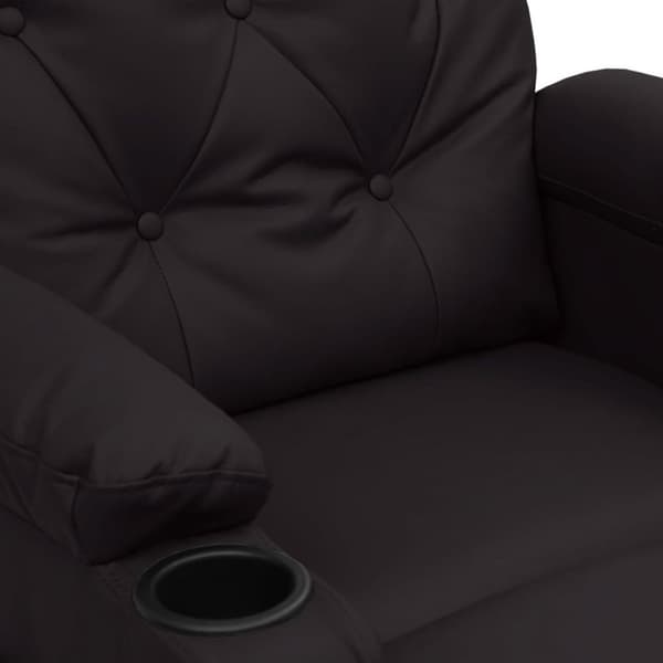 vidaXL Reclinerfåtölj svart konstläder