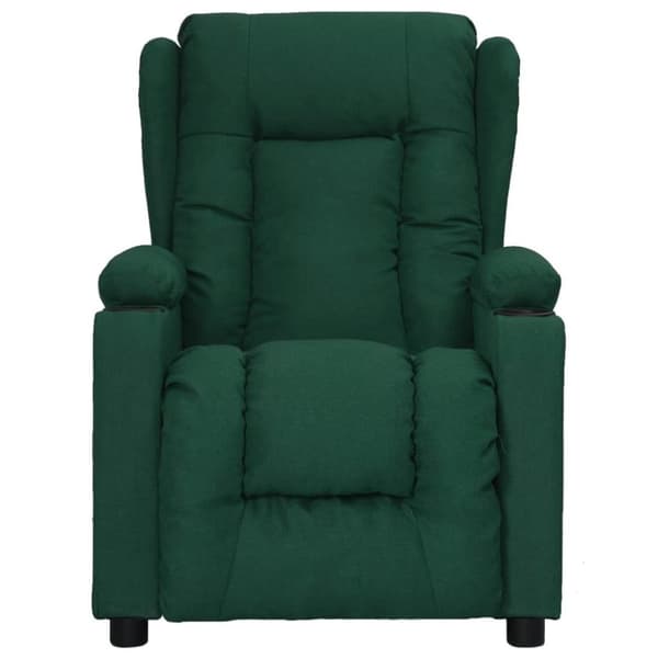 vidaXL Reclinerfåtölj mörkgrön tyg