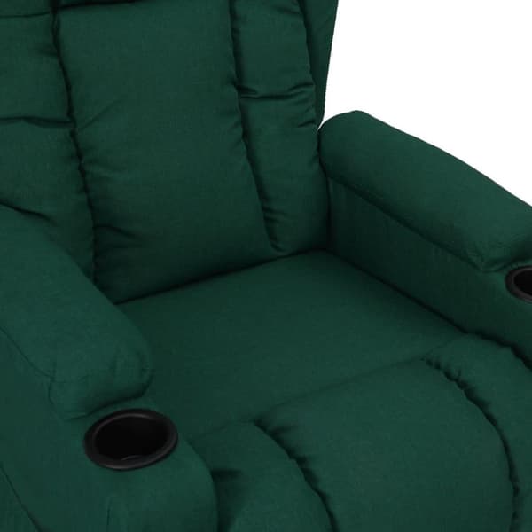 vidaXL Reclinerfåtölj mörkgrön tyg