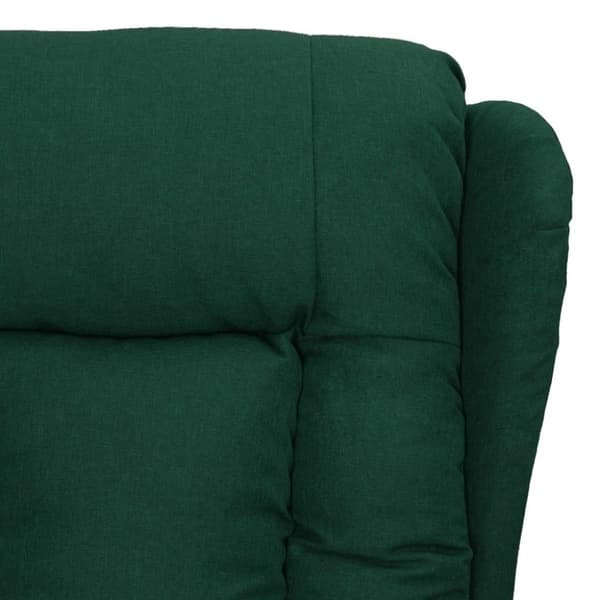 vidaXL Reclinerfåtölj mörkgrön tyg