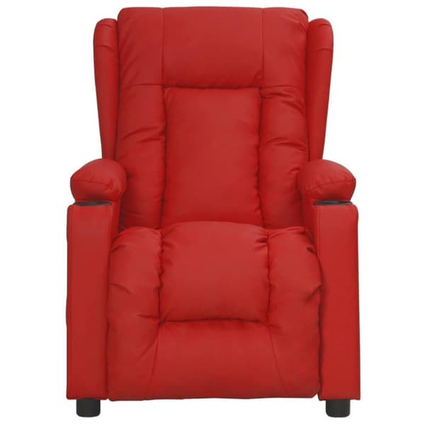 vidaXL Reclinerfåtölj vinröd konstläder