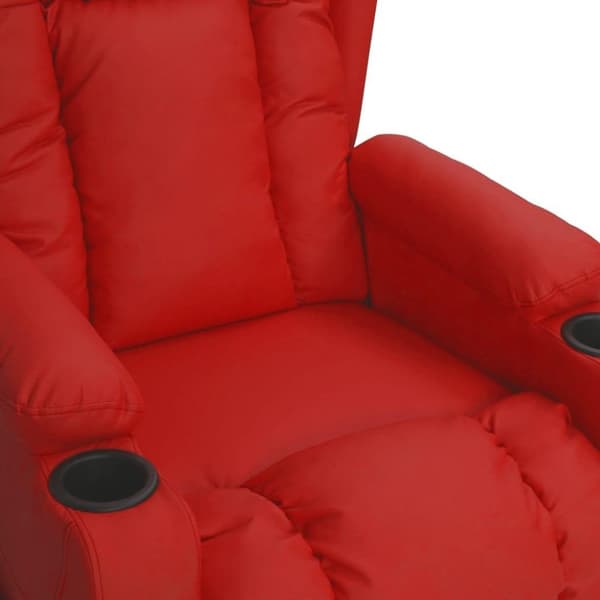 vidaXL Reclinerfåtölj vinröd konstläder