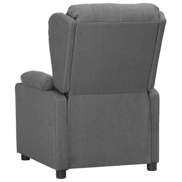 vidaXL Reclinerfåtölj ljusgrå tyg