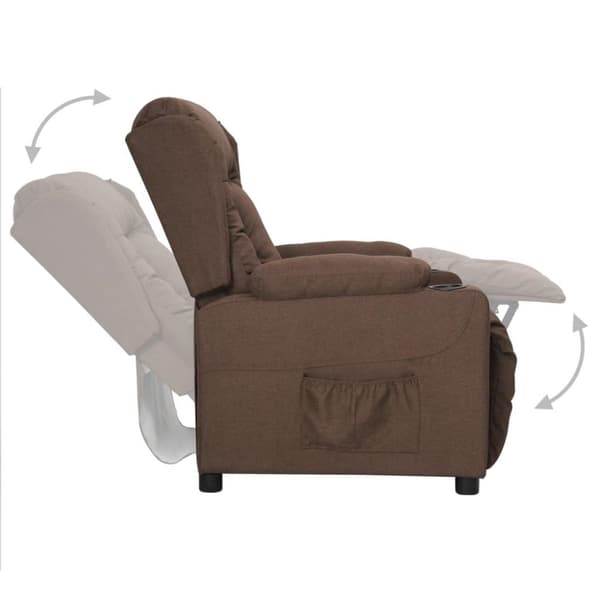 vidaXL Reclinerfåtölj taupe tyg