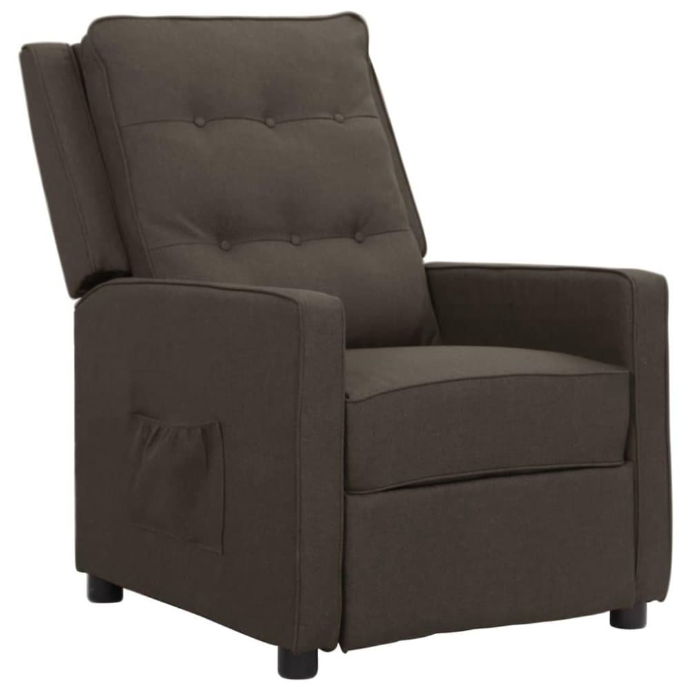 vidaXL Reclinerfåtölj brun tyg