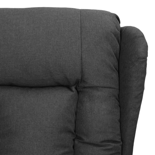 vidaXL Reclinerfåtölj mörkgrå tyg