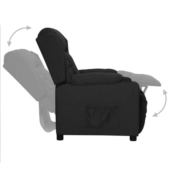 vidaXL Reclinerfåtölj svart tyg