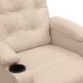 Miniatyrbild 7 av 9: vidaXL Reclinerfåtölj gräddvit tyg
