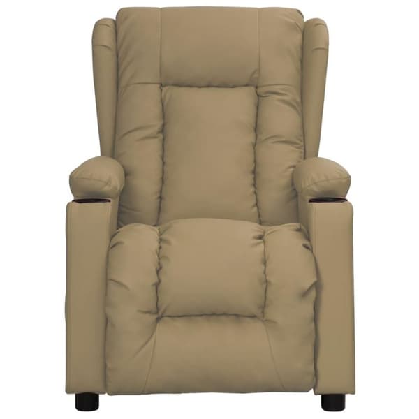 vidaXL Reclinerfåtölj cappuccino konstläder