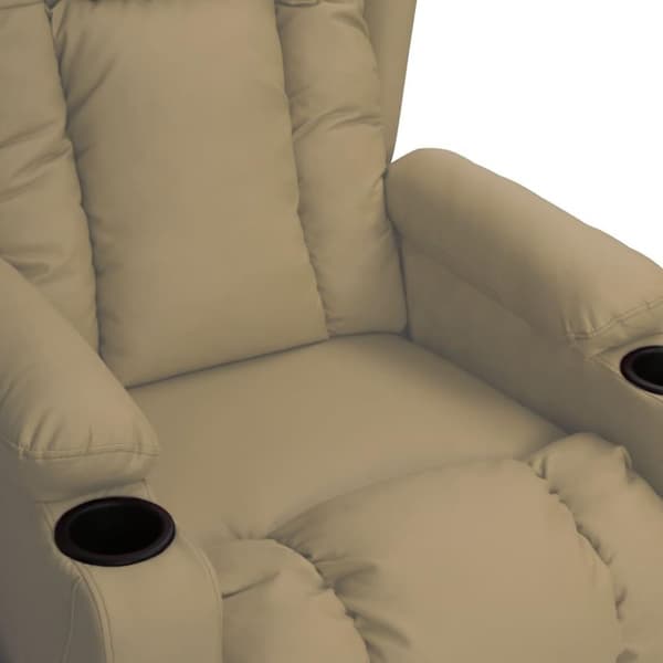 vidaXL Reclinerfåtölj cappuccino konstläder