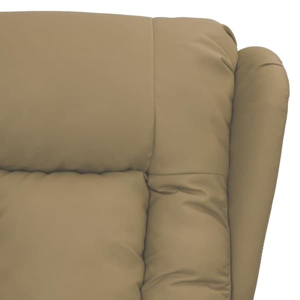 vidaXL Reclinerfåtölj cappuccino konstläder