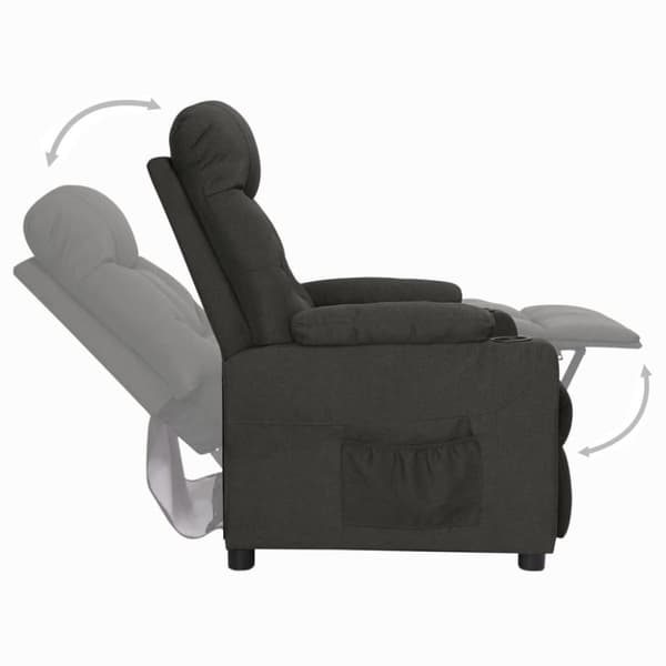 vidaXL Reclinerfåtölj svart tyg