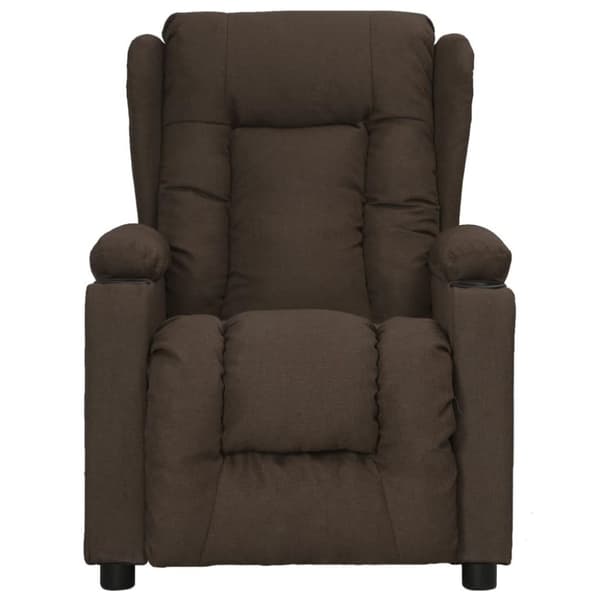 vidaXL Reclinerfåtölj mörkbrun tyg
