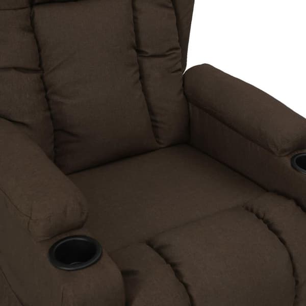 vidaXL Reclinerfåtölj mörkbrun tyg