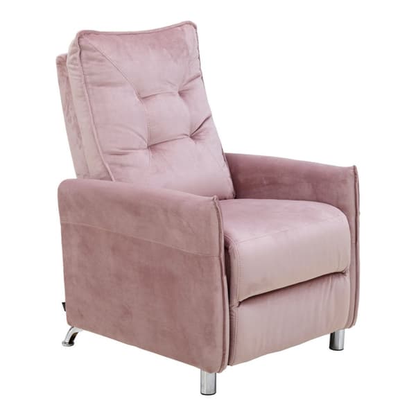 Liggende lænestol Astan Hogar Relax Manual Pink Fløjl
