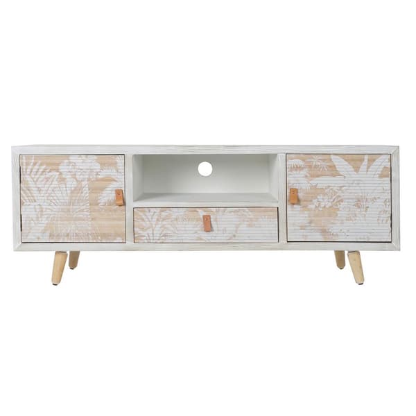 TV-möbler DKD Home Decor Vit Trä Bambu (140 x 40 x 51 cm)