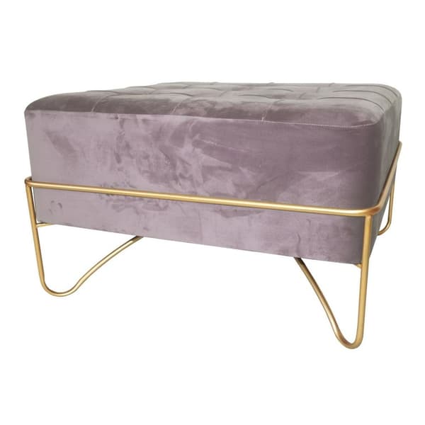 Krakk DKD Home Decor Skum Rosa Gyllen Metall Polyester Fløyel Tre MDF (80 x 80 x 42 cm)