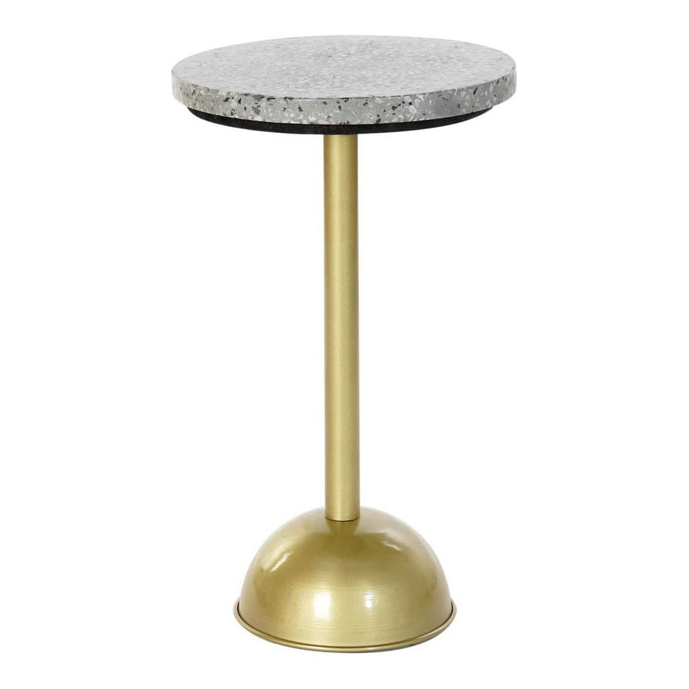 Sidobord DKD Home Decor Vit Sten Järn Gyllene (30 x 30 x 45 cm)